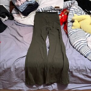 Moss green wild fable flared leggings